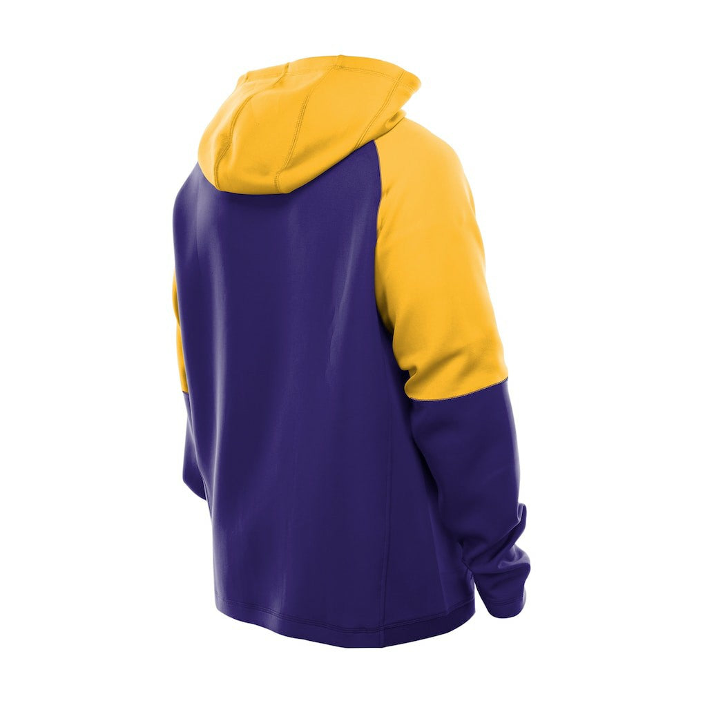 Minnesota Vikings New Era Combine Authentic Color Block Raglan Pullover Hoodie - Purple on sale