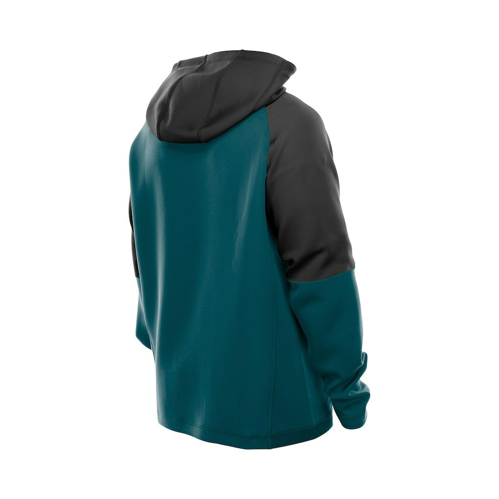 Philadelphia Eagles New Era Combine Authentic Color Block Raglan Pullover Hoodie - Midnight Green cheap