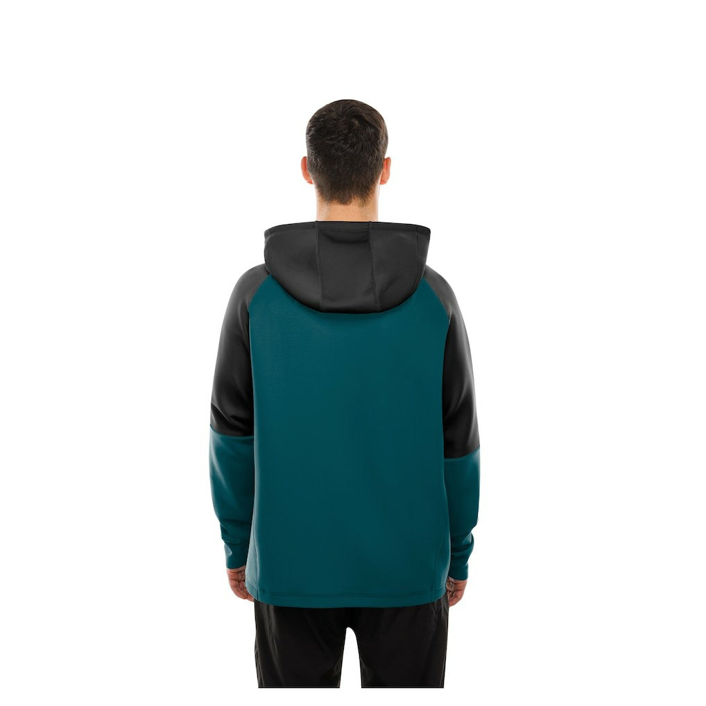 Philadelphia Eagles New Era Combine Authentic Color Block Raglan Pullover Hoodie - Midnight Green cheap