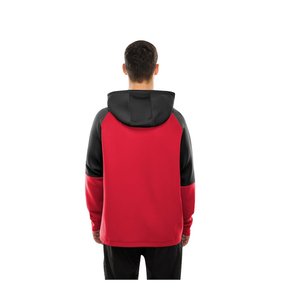 San Francisco 49ers New Era Combine Authentic Color Block Raglan Pullover Hoodie - Scarlet discount