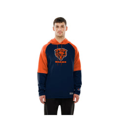 Chicago Bears New Era Combine Authentic Color Block Raglan Pullover Hoodie - Navy for sale