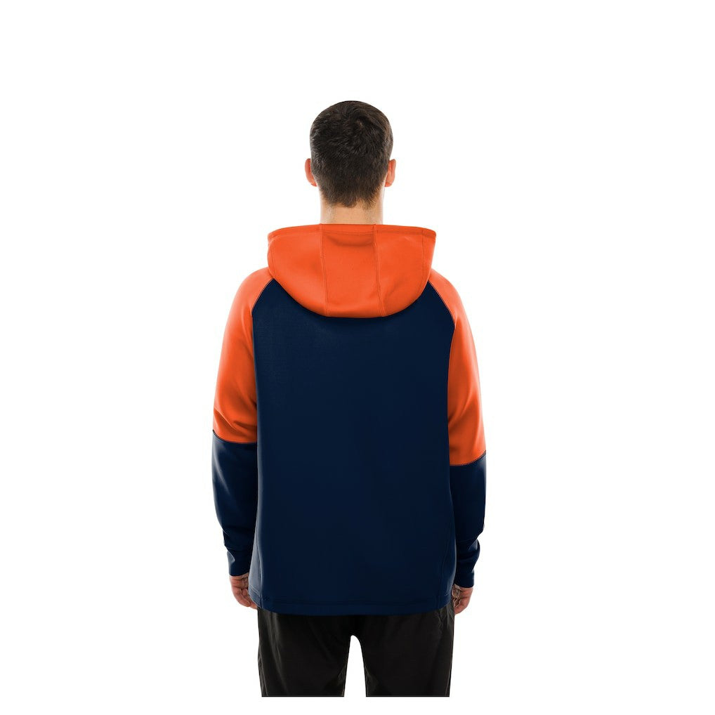 Chicago Bears New Era Combine Authentic Color Block Raglan Pullover Hoodie - Navy for sale