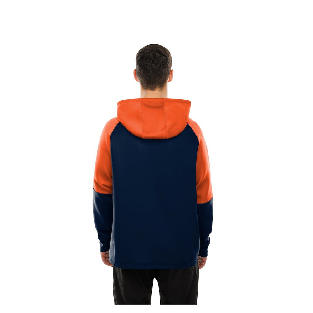 Chicago Bears New Era Combine Authentic Color Block Raglan Pullover Hoodie - Navy for sale
