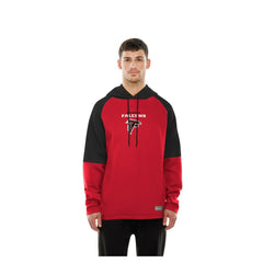 Atlanta Falcons New Era Combine Authentic Color Block Raglan Pullover Hoodie - Red on sale