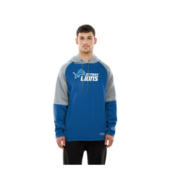 Detroit Lions New Era Combine Authentic Color Block Raglan Pullover Hoodie - Blue for sale