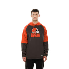Cleveland Browns New Era Combine Authentic Color Block Raglan Pullover Hoodie - Brown sale