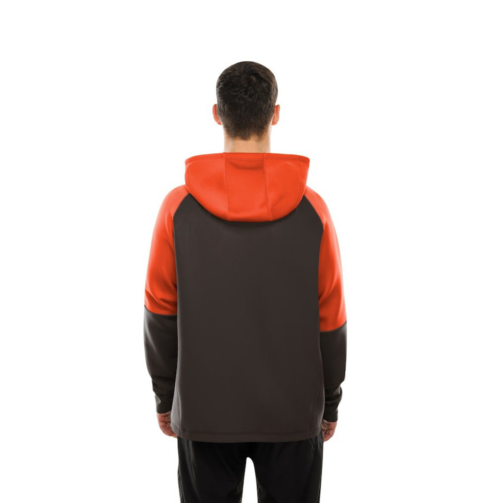 Cleveland Browns New Era Combine Authentic Color Block Raglan Pullover Hoodie - Brown sale