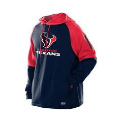 Houston Texans New Era Combine Authentic Color Block Raglan Pullover Hoodie - Navy online