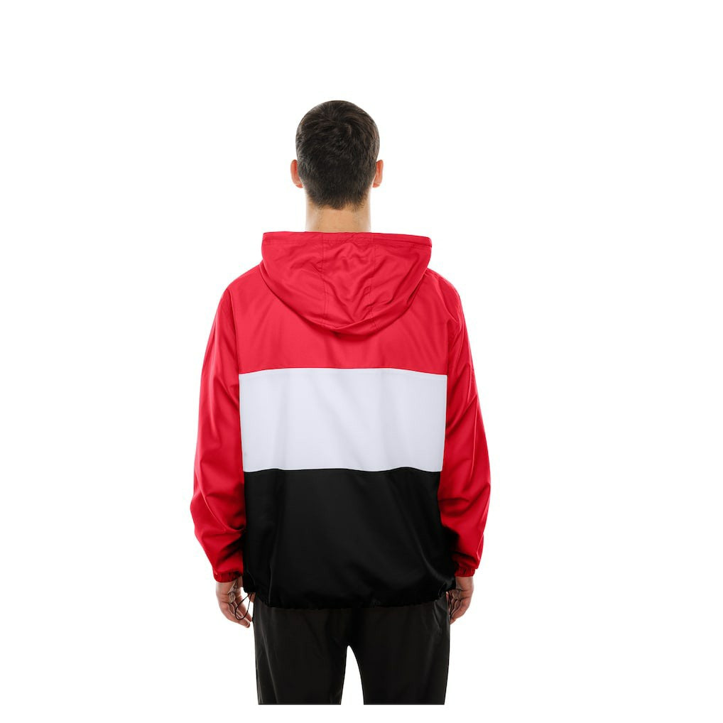 San Francisco 49ers New Era Ripstop Quarter-Zip Hooded Windbreaker - Scarlet online