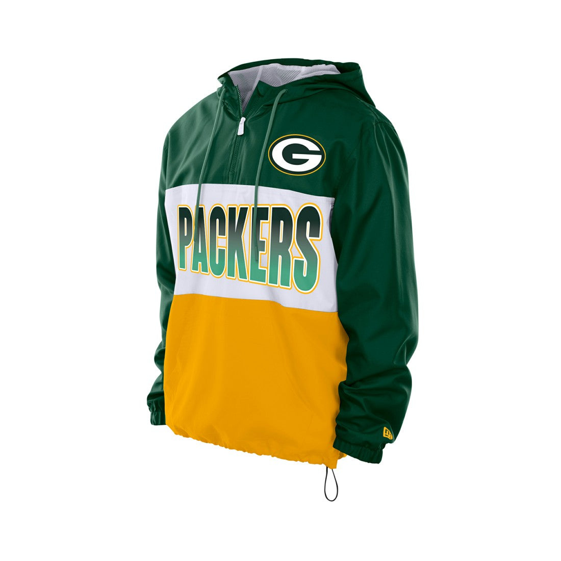 Green Bay Packers New Era Ripstop Quarter-Zip Hooded Windbreaker - Green online