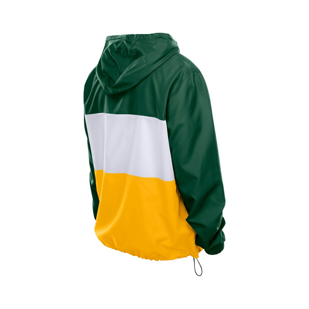 Green Bay Packers New Era Ripstop Quarter-Zip Hooded Windbreaker - Green online