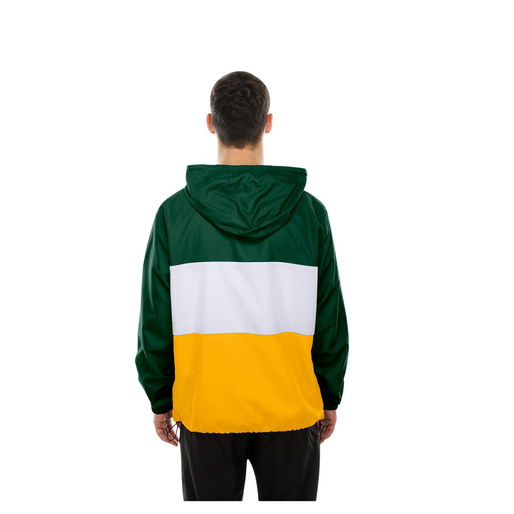 Green Bay Packers New Era Ripstop Quarter-Zip Hooded Windbreaker - Green online