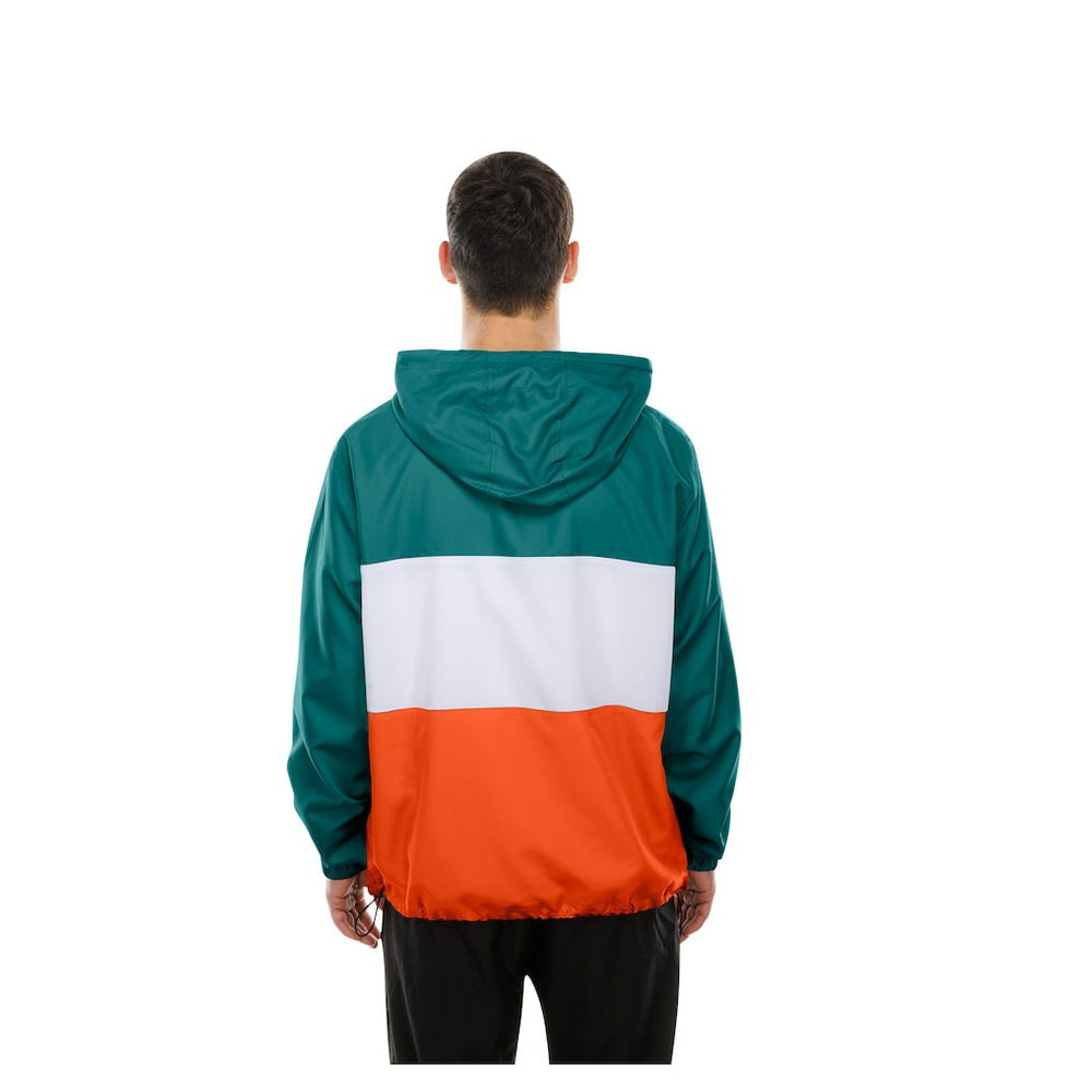 Miami Dolphins New Era Ripstop Quarter-Zip Hooded Windbreaker - Aqua outlet