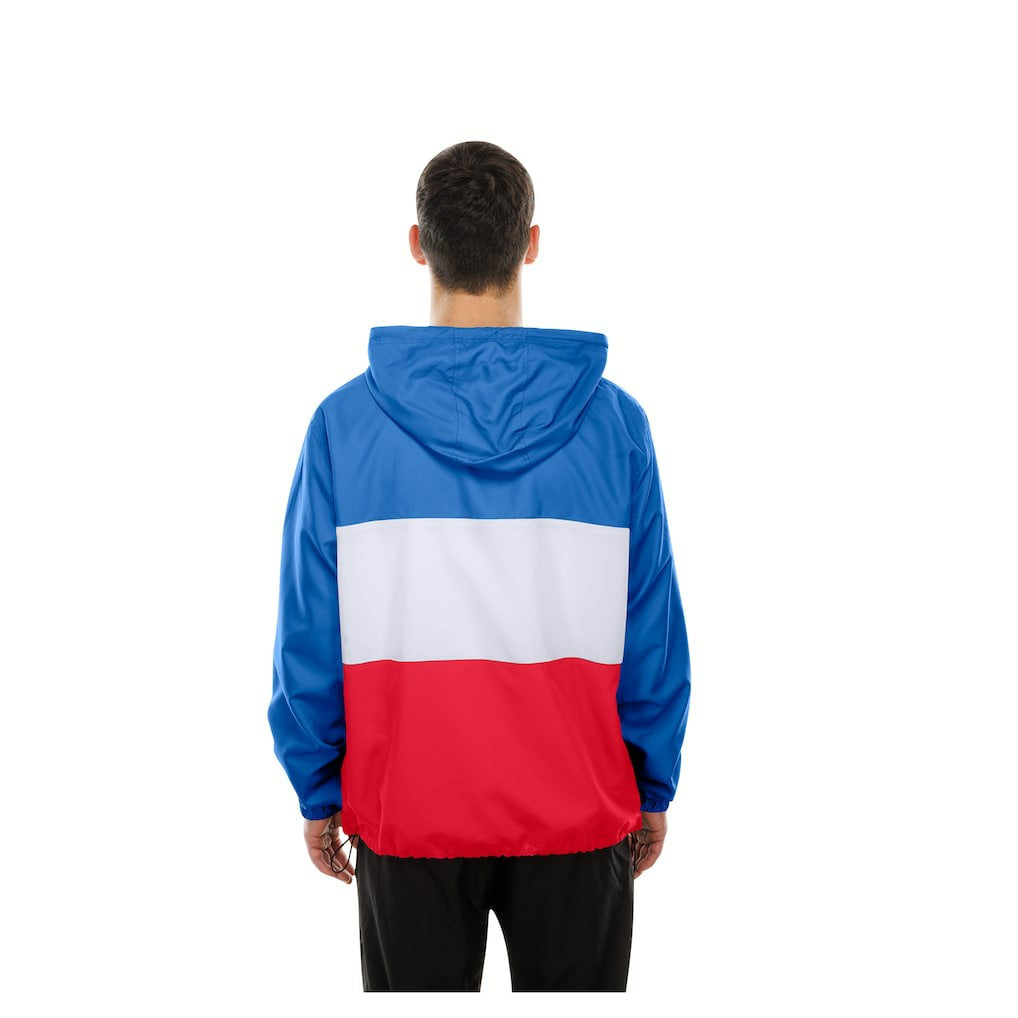 Buffalo Bills New Era Ripstop Quarter-Zip Hooded Windbreaker - Royal on sale