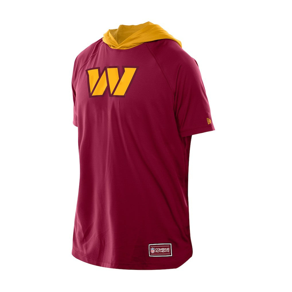 Washington Commanders New Era Combine Authentic Hooded Raglan Short-Sleeve T-Shirt - Scarlet on sale