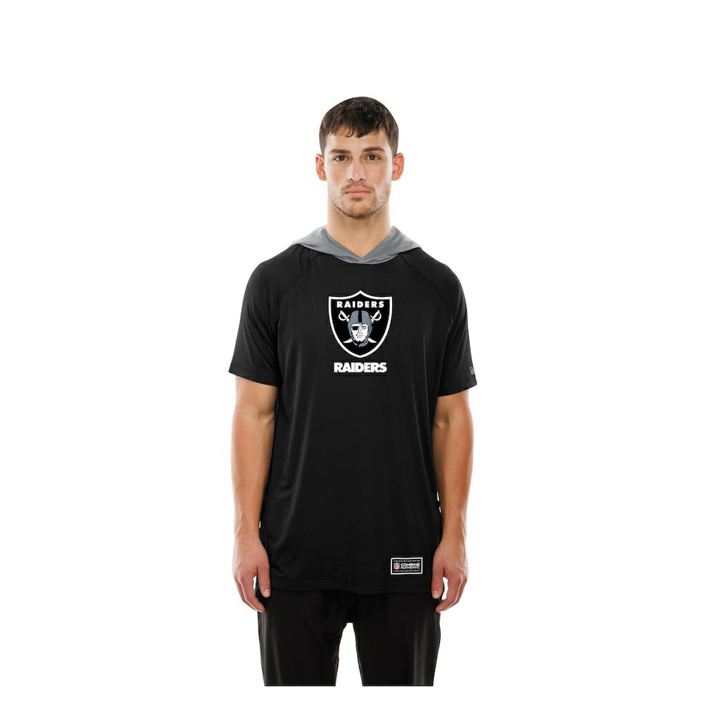 Las Vegas Raiders New Era Combine Authentic Hooded Raglan Short-Sleeve T-Shirt - Black for sale