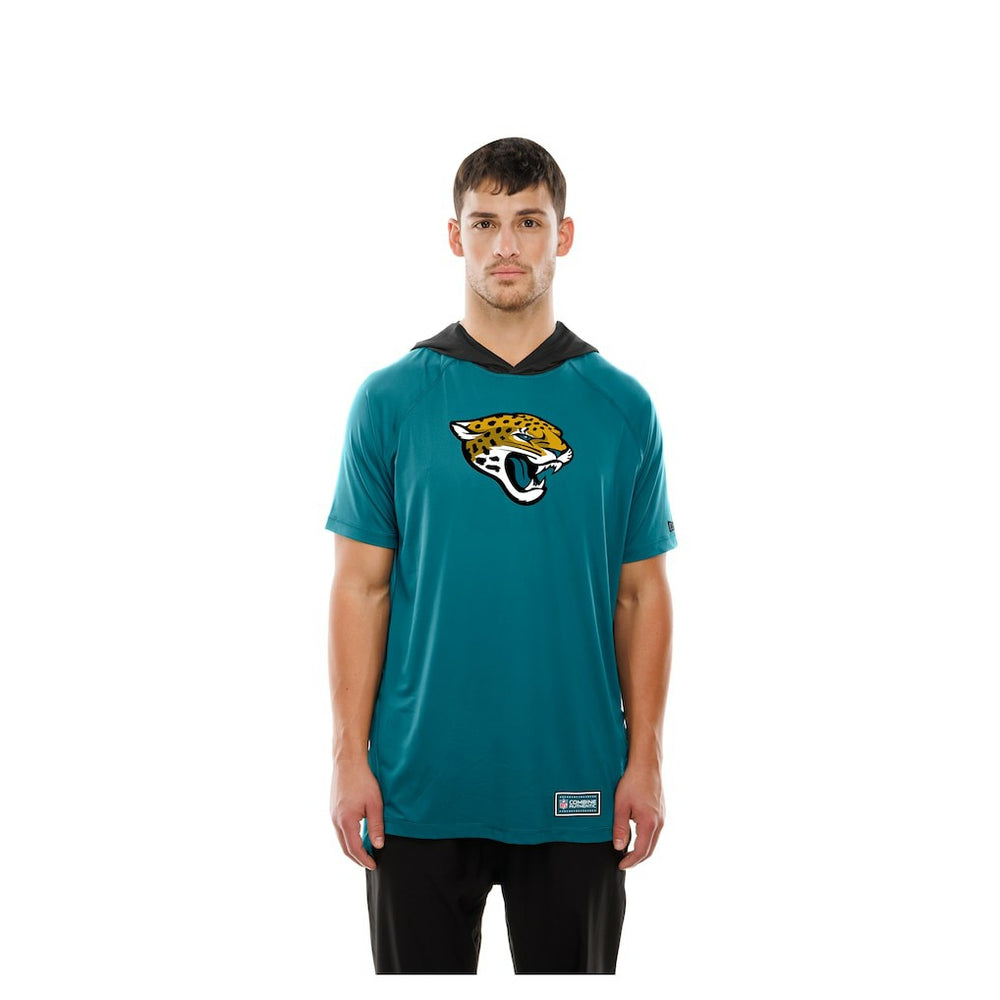 Jacksonville Jaguars New Era Combine Authentic Hooded Raglan Short-Sleeve T-Shirt - Teal cheap