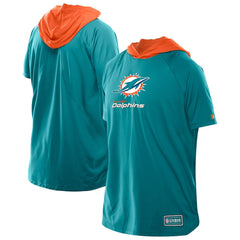 Miami Dolphins New Era Combine Authentic Hooded Raglan Short-Sleeve T-Shirt - Aqua outlet