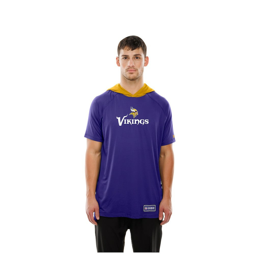 Minnesota Vikings New Era Combine Authentic Hooded Raglan Short-Sleeve T-Shirt - Purple sale