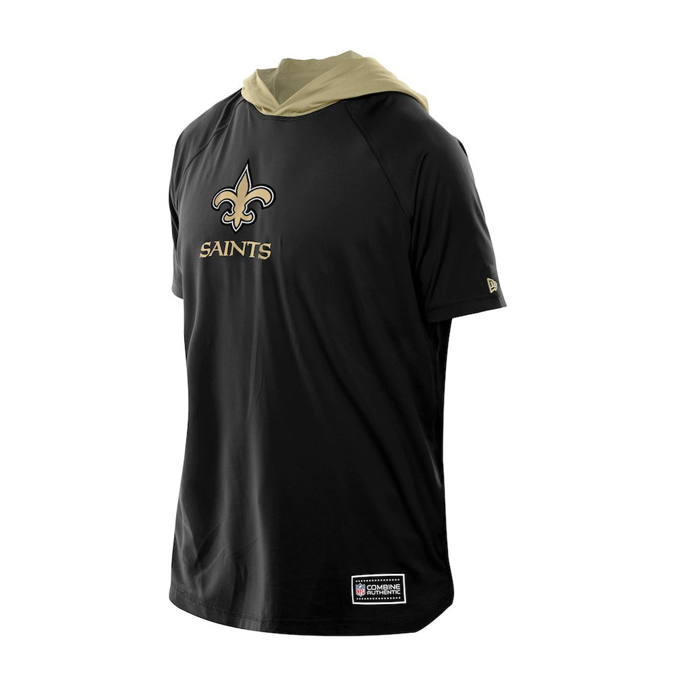 New Orleans Saints New Era Combine Authentic Hooded Raglan Short-Sleeve T-Shirt - Black outlet
