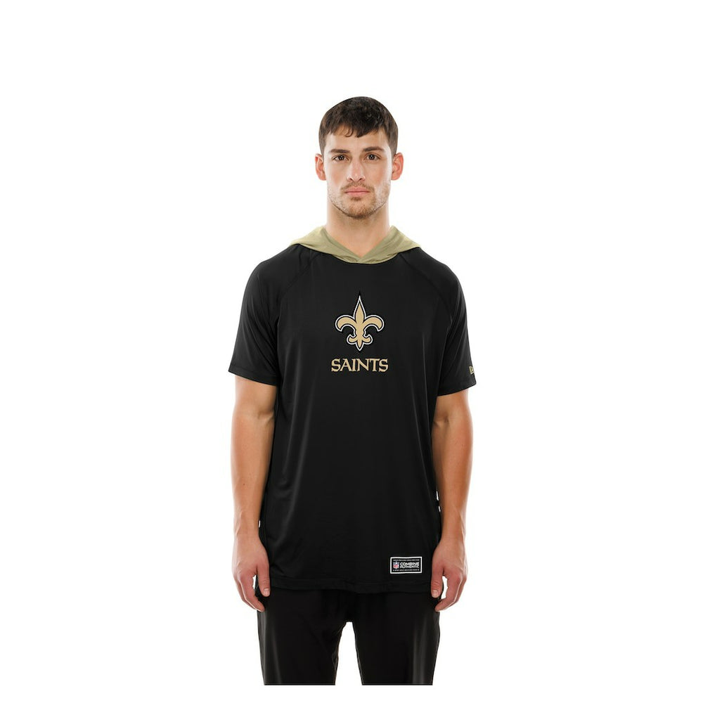 New Orleans Saints New Era Combine Authentic Hooded Raglan Short-Sleeve T-Shirt - Black outlet