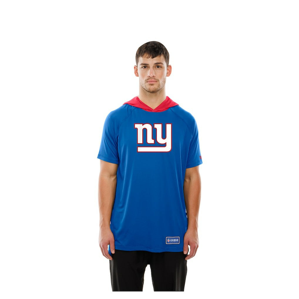 New York Giants New Era Combine Authentic Hooded Raglan Short-Sleeve T-Shirt - Royal discount
