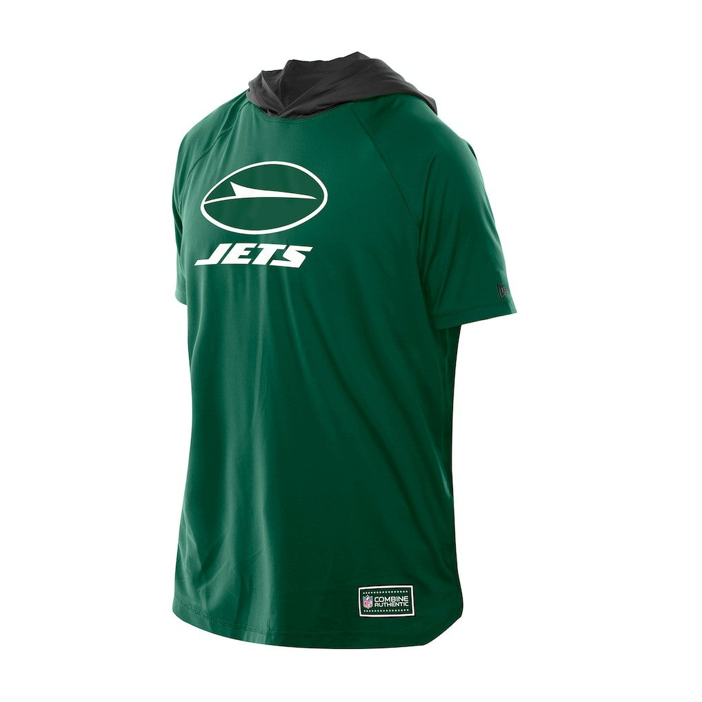New York Jets New Era Combine Authentic Hooded Raglan Short-Sleeve T-Shirt - Green outlet