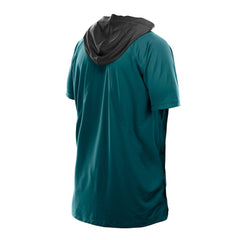 Philadelphia Eagles New Era Combine Authentic Hooded Raglan Short-Sleeve T-Shirt - Midnight Green discount
