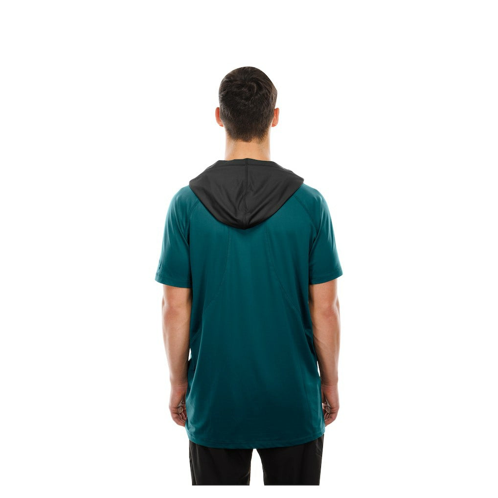 Philadelphia Eagles New Era Combine Authentic Hooded Raglan Short-Sleeve T-Shirt - Midnight Green discount
