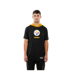 Pittsburgh Steelers New Era Combine Authentic Hooded Raglan Short-Sleeve T-Shirt - Black outlet