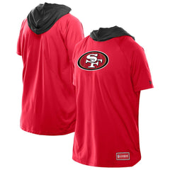 San Francisco 49ers New Era Combine Authentic Hooded Raglan Short-Sleeve T-Shirt - Scarlet cheap