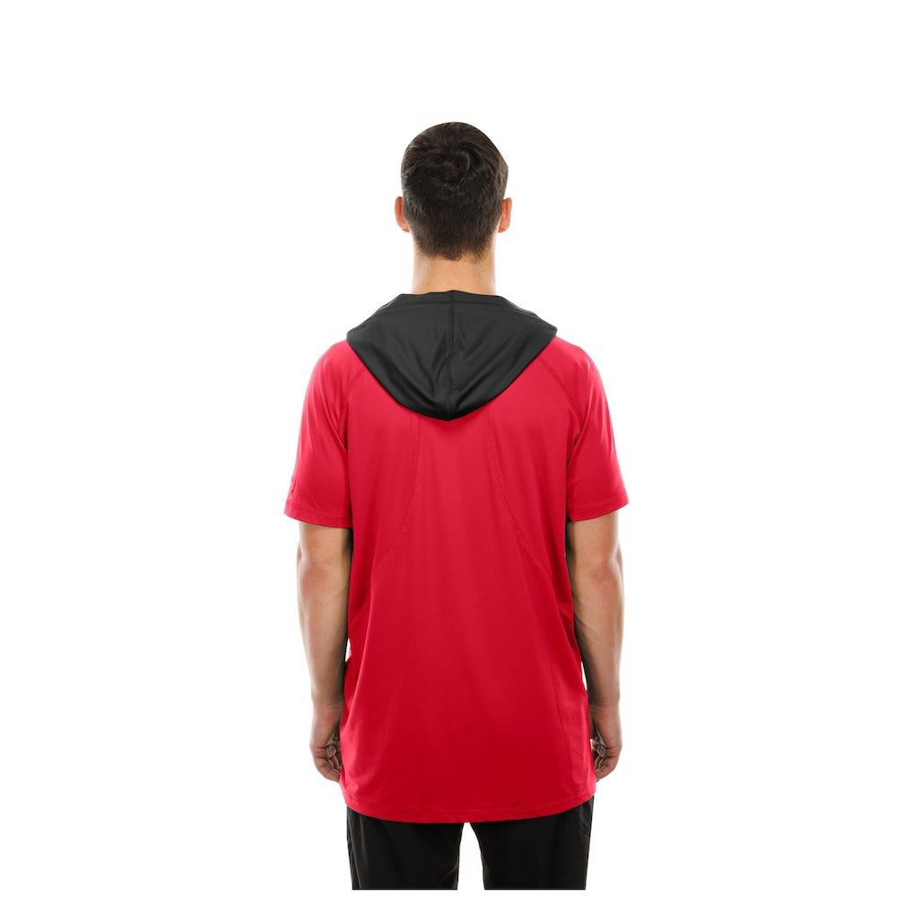 San Francisco 49ers New Era Combine Authentic Hooded Raglan Short-Sleeve T-Shirt - Scarlet cheap
