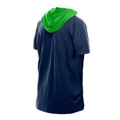 Seattle Seahawks New Era Combine Authentic Hooded Raglan Short-Sleeve T-Shirt - College Navy for sale