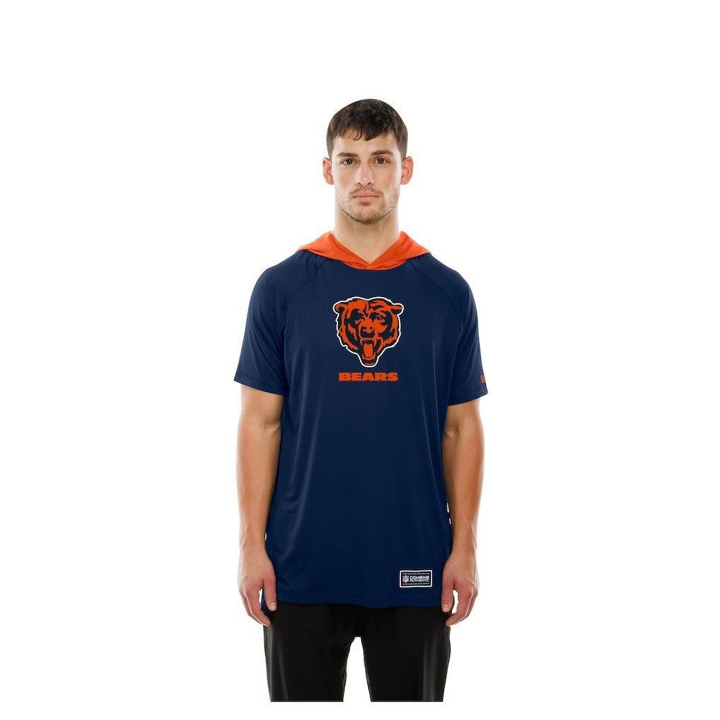 Chicago Bears New Era Combine Authentic Hooded Raglan Short-Sleeve T-Shirt - Navy for sale