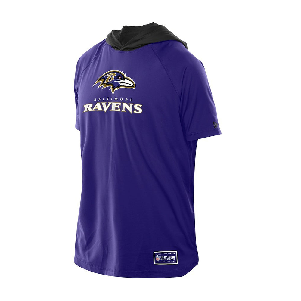 Baltimore Ravens New Era Combine Authentic Hooded Raglan Short-Sleeve T-Shirt - Purple on sale