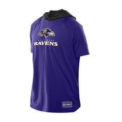 Baltimore Ravens New Era Combine Authentic Hooded Raglan Short-Sleeve T-Shirt - Purple on sale
