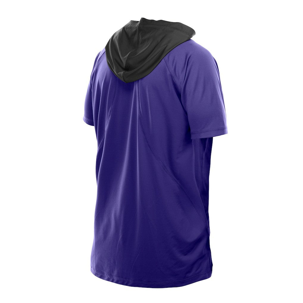 Baltimore Ravens New Era Combine Authentic Hooded Raglan Short-Sleeve T-Shirt - Purple on sale