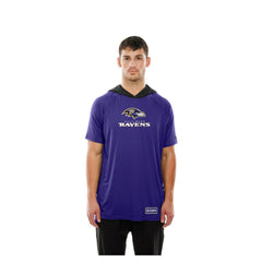 Baltimore Ravens New Era Combine Authentic Hooded Raglan Short-Sleeve T-Shirt - Purple on sale