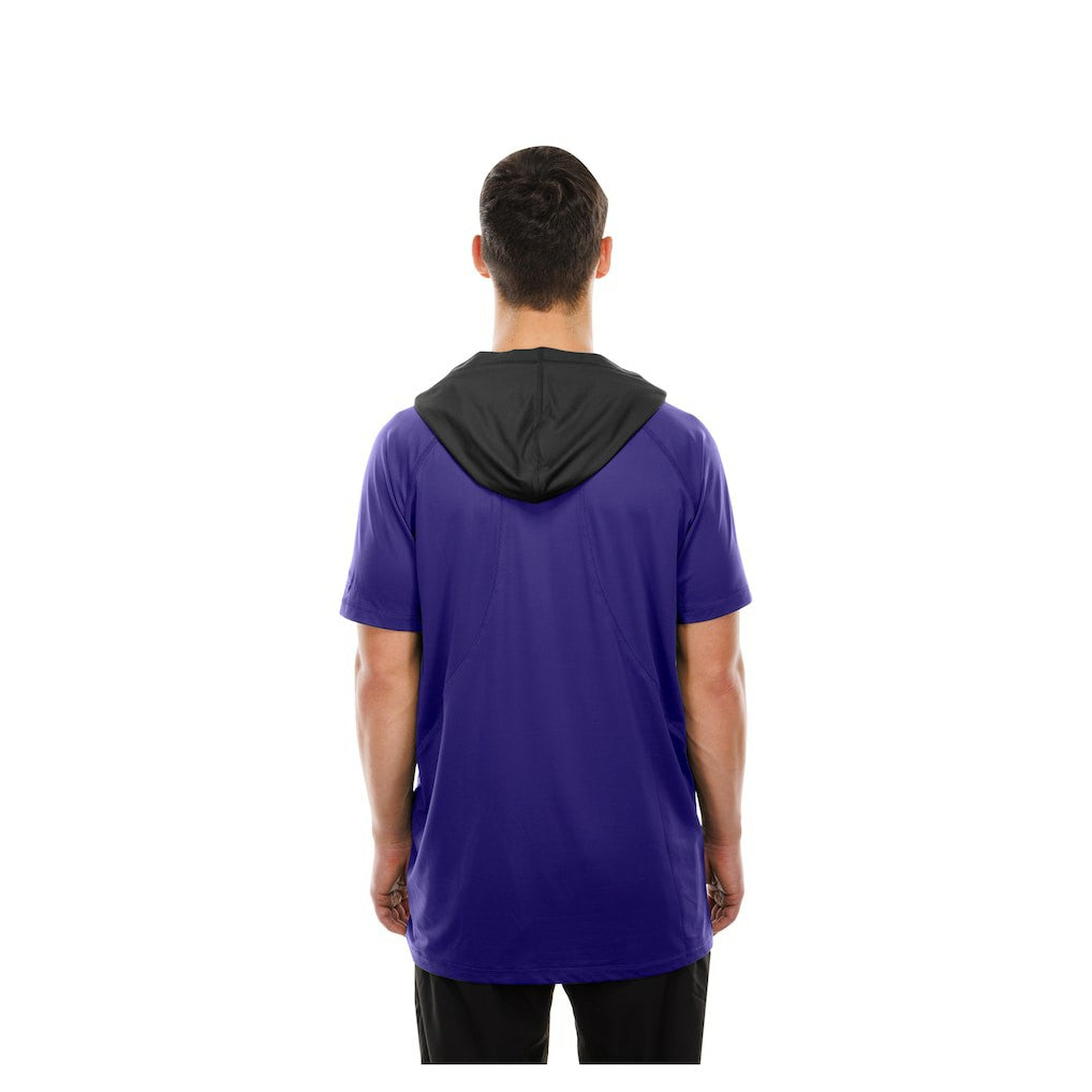 Baltimore Ravens New Era Combine Authentic Hooded Raglan Short-Sleeve T-Shirt - Purple on sale
