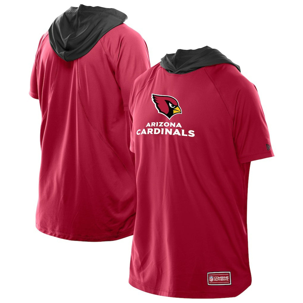 Arizona Cardinals New Era Combine Authentic Hooded Raglan Short-Sleeve T-Shirt - Cardinal discount