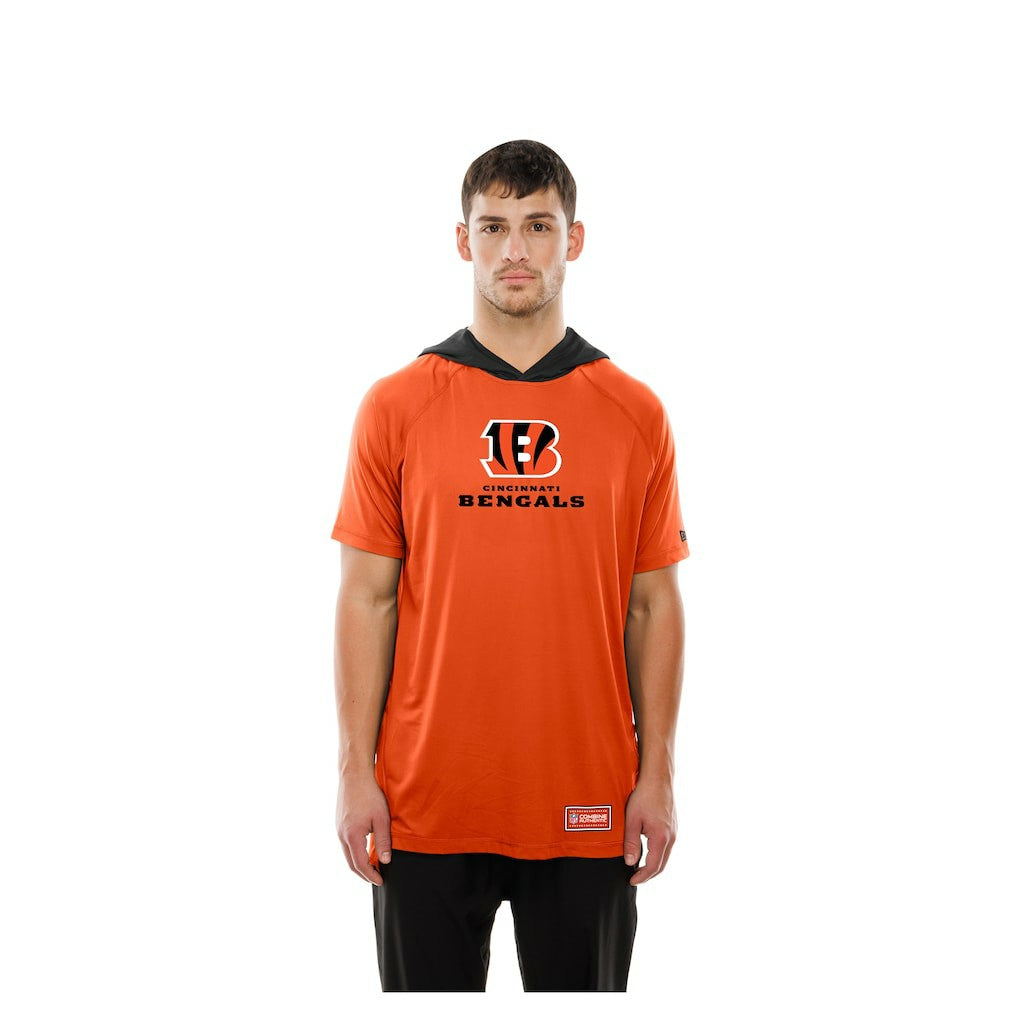 Cincinnati Bengals New Era Combine Authentic Hooded Raglan Short-Sleeve T-Shirt - Orange discount