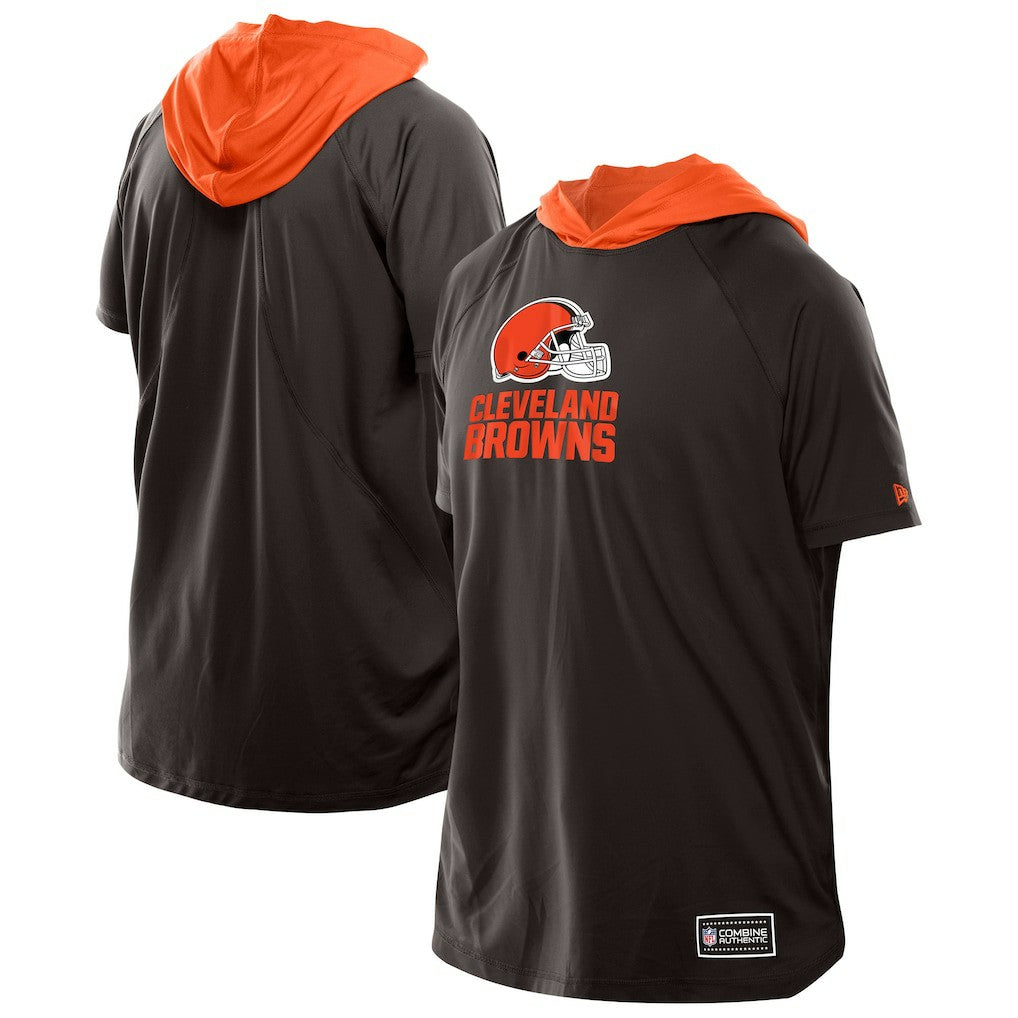 Cleveland Browns New Era Combine Authentic Hooded Raglan Short-Sleeve T-Shirt - Brown sale
