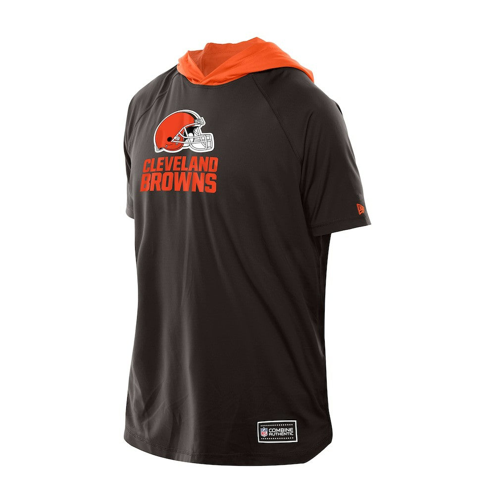 Cleveland Browns New Era Combine Authentic Hooded Raglan Short-Sleeve T-Shirt - Brown sale