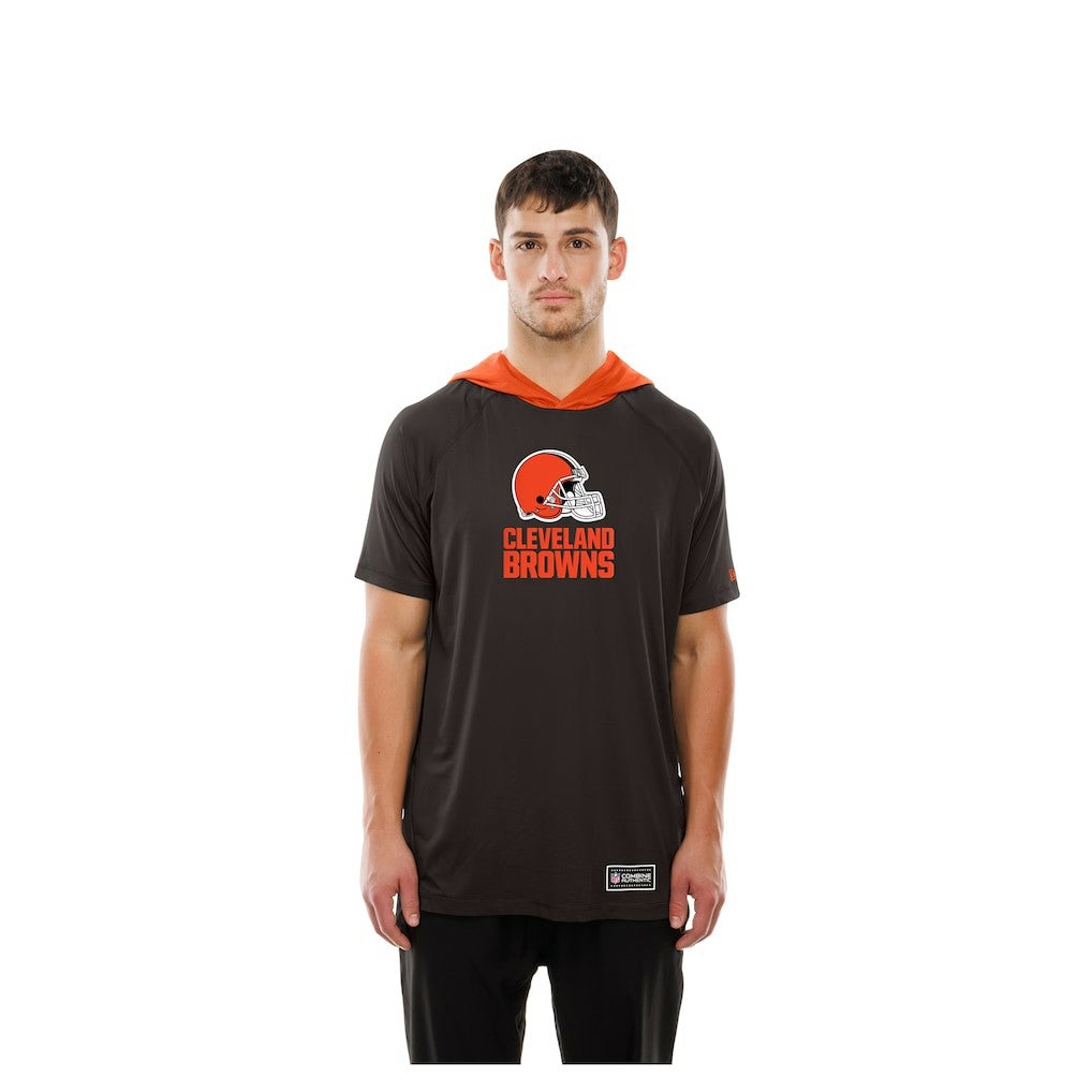 Cleveland Browns New Era Combine Authentic Hooded Raglan Short-Sleeve T-Shirt - Brown sale
