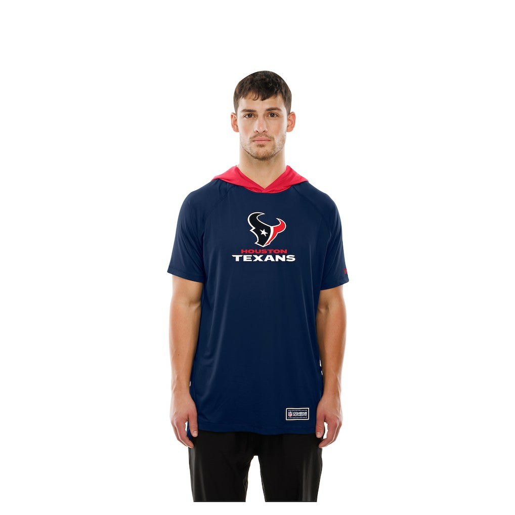 Houston Texans New Era Combine Authentic Hooded Raglan Short-Sleeve T-Shirt - Navy outlet