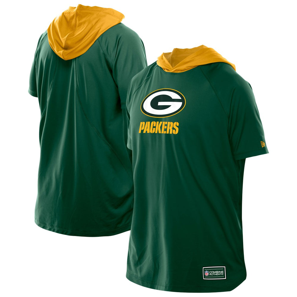 Green Bay Packers New Era Combine Authentic Hooded Raglan Short-Sleeve T-Shirt - Green discount
