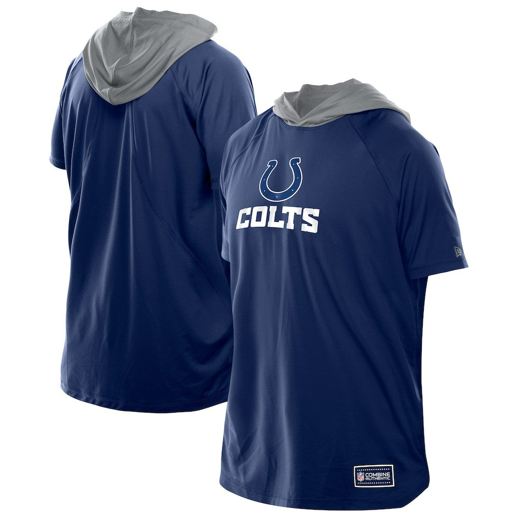 Indianapolis Colts New Era Combine Authentic Hooded Raglan Short-Sleeve T-Shirt - Royal sale