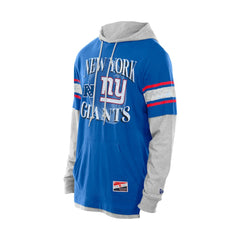 New York Giants New Era Twofer Layered Long Sleeve Hoodie T-Shirt - Royal outlet