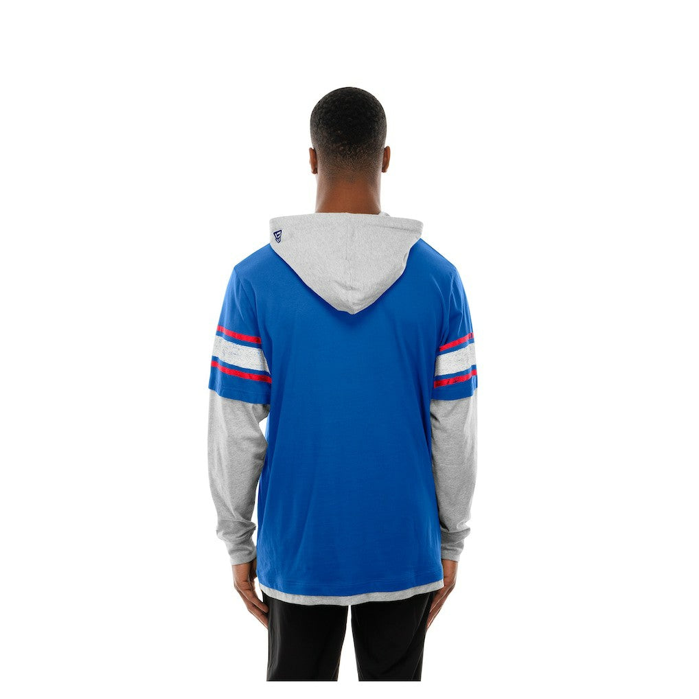New York Giants New Era Twofer Layered Long Sleeve Hoodie T-Shirt - Royal outlet