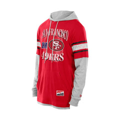 San Francisco 49ers New Era Twofer Layered Long Sleeve Hoodie T-Shirt - Scarlet online